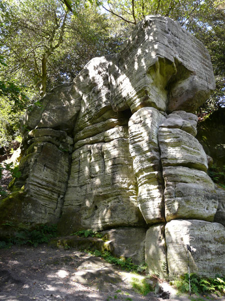 Eridge Rocks - massive sandstone blocks - joints 